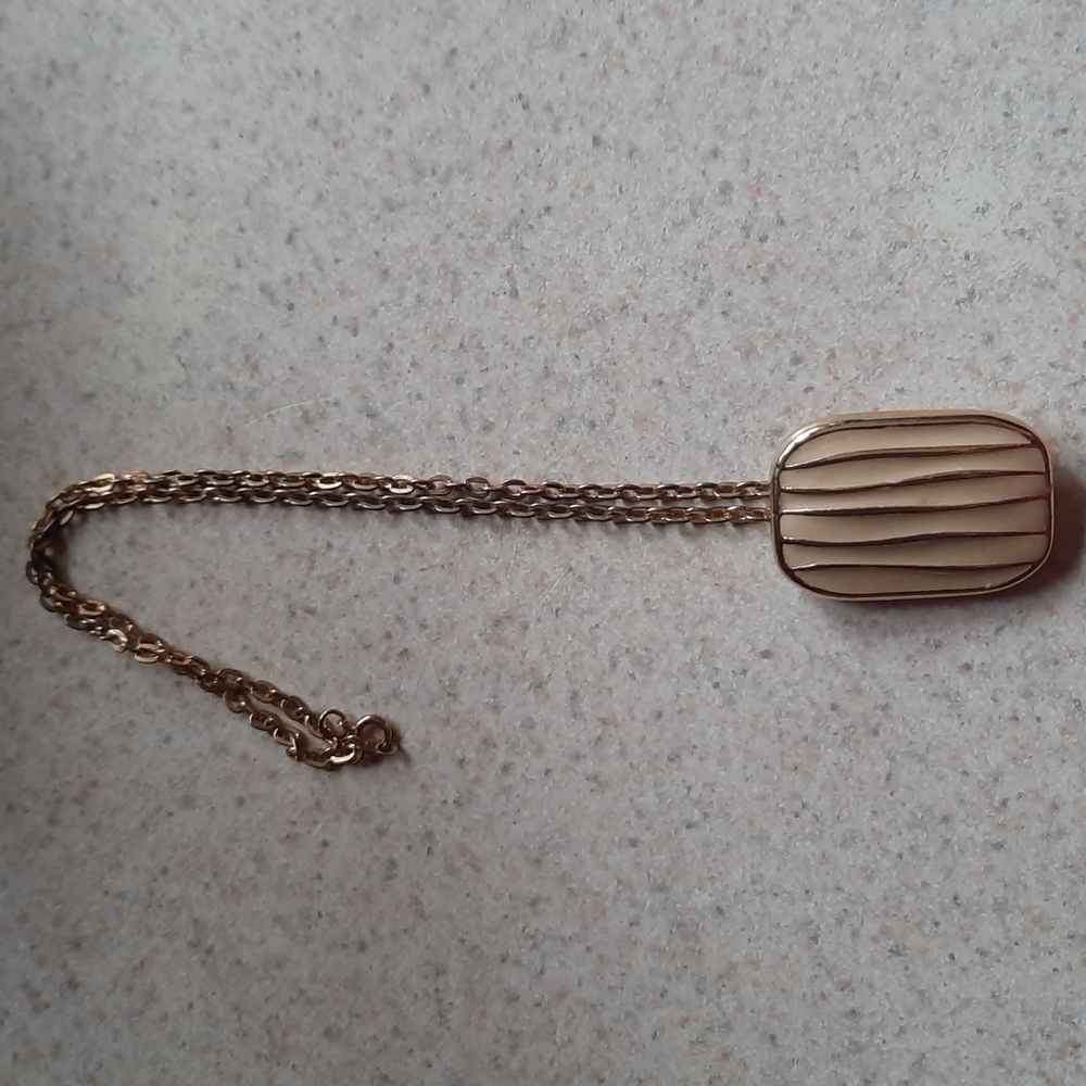 Ernst Gideon Bek cream enameled brooch  or necklace